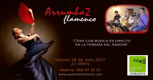 Cena en la terraza con música en directo "Arrumba2 flamenco"